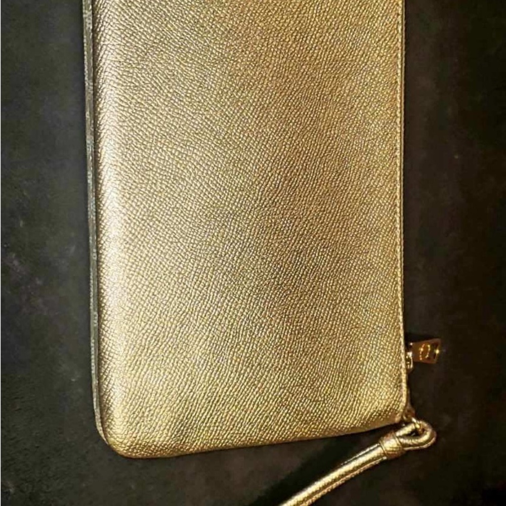 Coach Silver/Gold Wristlet Clutch - Picture 2 of 5